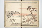 Picture Album of Road Pictures (of the Tōkaidō Road) (Dōchū gafu) 道中画譜, Totoya Hokkei 魚屋北渓 (Japanese, 1780–1850), Woodblock printed book; ink and color on paper, Japan