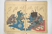 Collected Thirty-six Kyōka Poets (Kyōka roku roku shū) 興歌六々集, Totoya Hokkei 魚屋北渓 (Japanese, 1780–1850), Woodblock printed book; ink and color on paper, Japan