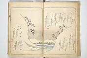 Collected Thirty-six Kyōka Poets (Kyōka roku roku shū) 興歌六々集, Totoya Hokkei 魚屋北渓 (Japanese, 1780–1850), Woodblock printed book; ink and color on paper, Japan