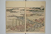 Picture Book of the Pleasures of the East (Ehon azuma asobi) 画本東都遊, Katsushika Hokusai 葛飾北斎 (Japanese, Tokyo (Edo) 1760–1849 Tokyo (Edo)), Set of two woodblock printed books; ink and color on paper, Japan