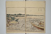 Picture Book of the Pleasures of the East (Ehon azuma asobi) 画本東都遊, Katsushika Hokusai 葛飾北斎 (Japanese, Tokyo (Edo) 1760–1849 Tokyo (Edo)), Set of two woodblock printed books; ink and color on paper, Japan