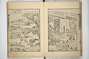 An Illustrated New Edition of Suikoden (The Water Margin) (Shinpen suiko gaden) 新編水滸画伝, Katsushika Hokusai 葛飾北斎 (Japanese, Tokyo (Edo) 1760–1849 Tokyo (Edo)), Set of four woodblock printed books; ink on paper, Japan