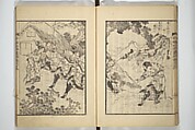 An Illustrated New Edition of Suikoden (The Water Margin) (Shinpen suiko gaden) 新編水滸画伝, Katsushika Hokusai 葛飾北斎 (Japanese, Tokyo (Edo) 1760–1849 Tokyo (Edo)), Set of four woodblock printed books; ink on paper, Japan