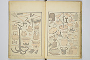 Transmitting the Spirit, Revealing the Form of Things, Volume 1 to 15 of Hokusai Sketchbooks (Denshin kaishu: Hokusai manga, shohen–jugohen) 伝神開手北斎漫画 初編-十五編, Katsushika Hokusai 葛飾北斎 (Japanese, Tokyo (Edo) 1760–1849 Tokyo (Edo)), Set of fifteen woodblock printed books; ink and color on paper, Japan