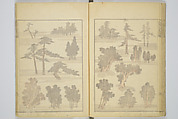 Transmitting the Spirit, Revealing the Form of Things, Volume 1 to 15 of Hokusai Sketchbooks (Denshin kaishu: Hokusai manga, shohen–jugohen) 伝神開手北斎漫画 初編-十五編, Katsushika Hokusai 葛飾北斎 (Japanese, Tokyo (Edo) 1760–1849 Tokyo (Edo)), Set of fifteen woodblock printed books; ink and color on paper, Japan