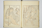 Transmitting the Spirit, Revealing the Form of Things, Volume 1 to 15 of Hokusai Sketchbooks (Denshin kaishu: Hokusai manga, shohen–jugohen) 伝神開手北斎漫画 初編-十五編, Katsushika Hokusai 葛飾北斎 (Japanese, Tokyo (Edo) 1760–1849 Tokyo (Edo)), Set of fifteen woodblock printed books; ink and color on paper, Japan
