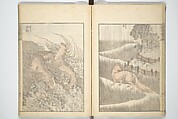 Transmitting the Spirit, Revealing the Form of Things, Volume 1 to 15 of Hokusai Sketchbooks (Denshin kaishu: Hokusai manga, shohen–jugohen) 伝神開手北斎漫画 初編-十五編, Katsushika Hokusai 葛飾北斎 (Japanese, Tokyo (Edo) 1760–1849 Tokyo (Edo)), Set of fifteen woodblock printed books; ink and color on paper, Japan