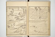 Transmitting the Spirit, Revealing the Form of Things, Volume 1 to 15 of Hokusai Sketchbooks (Denshin kaishu: Hokusai manga, shohen–jugohen) 伝神開手北斎漫画 初編-十五編, Katsushika Hokusai 葛飾北斎 (Japanese, Tokyo (Edo) 1760–1849 Tokyo (Edo)), Set of fifteen woodblock printed books; ink and color on paper, Japan