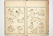Transmitting the Spirit, Revealing Form of Things: Picture Album of Drawings at One Stroke (Denshin kaishu ippitsu gafu) 伝神開手 一筆画譜, Katsushika Hokusai 葛飾北斎 (Japanese, Tokyo (Edo) 1760–1849 Tokyo (Edo)), Woodblock printed book; ink and color on paper, Japan