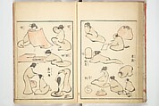 Transmitting the Spirit, Revealing Form of Things: Picture Album of Drawings at One Stroke (Denshin kaishu ippitsu gafu) 伝神開手 一筆画譜, Katsushika Hokusai 葛飾北斎 (Japanese, Tokyo (Edo) 1760–1849 Tokyo (Edo)), Woodblock printed book; ink and color on paper, Japan