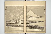 One Hundred Views of Mount Fuji (Fugaku hyakkei) 富嶽百景, Katsushika Hokusai 葛飾北斎 (Japanese, Tokyo (Edo) 1760–1849 Tokyo (Edo)), Set of three woodblock printed books; ink on paper, Japan