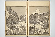 One Hundred Views of Mount Fuji (Fugaku hyakkei) 富嶽百景, Katsushika Hokusai 葛飾北斎 (Japanese, Tokyo (Edo) 1760–1849 Tokyo (Edo)), Set of three woodblock printed books; ink on paper, Japan