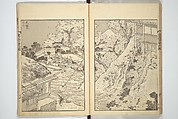 One Hundred Views of Mount Fuji (Fugaku hyakkei) 富嶽百景, Katsushika Hokusai 葛飾北斎 (Japanese, Tokyo (Edo) 1760–1849 Tokyo (Edo)), Set of three woodblock printed books; ink on paper, Japan