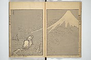 One Hundred Views of Mount Fuji (Fugaku hyakkei) 富嶽百景, Katsushika Hokusai 葛飾北斎 (Japanese, Tokyo (Edo) 1760–1849 Tokyo (Edo)), Set of three woodblock printed books; ink on paper, Japan