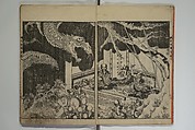 The Life of Shakyamuni Illustrated (Shaka goichidaiki zue kan yon)  釈迦御一代記図会巻四, Katsushika Hokusai 葛飾北斎 (Japanese, Tokyo (Edo) 1760–1849 Tokyo (Edo)), Set of six woodblock printed books; ink on paper, Japan
