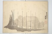Album of Flowers and the Moon (Kagetsu jō) 花月帖, Kawamura Kihō 河村琦鳳 (Japanese, 1778–1852), Woodblock-printed book (orihon, accordion-style); ink and color on paper, Japan