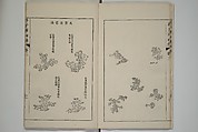 The Mustard Seed Garden Painting Manual  (Japanese reprint)  芥子園畫傳, Wang Gai 王槩 (Chinese, 1645–1710), Set of five woodblock printed books; ink and color on paper, Japan