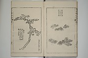 The Mustard Seed Garden Painting Manual  (Japanese reprint)  芥子園畫傳, Wang Gai 王槩 (Chinese, 1645–1710), Set of five woodblock printed books; ink and color on paper, Japan