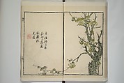Part 2 from The Mustard Seed Garden Painting Manual (3rd Chinese edition)  芥子園畫傳, Wang Gai 王槩 (Chinese, 1645–1710), Set of four woodblock printed books; ink and color on paper, China