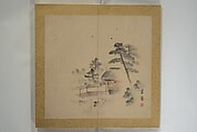 Twelve Views of Naniwa (Osaka) (Naniwa jūnikei) なにわ十二景, Nishiyama Ken 西山謙一郎 (Japanese, 1833–1897), Accordion album; ink and color on paper, Japan