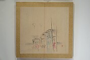 Twelve Views of Naniwa (Osaka) (Naniwa jūnikei) なにわ十二景, Nishiyama Ken 西山謙一郎 (Japanese, 1833–1897), Accordion album; ink and color on paper, Japan