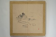 Twelve Views of Naniwa (Osaka) (Naniwa jūnikei) なにわ十二景, Nishiyama Ken 西山謙一郎 (Japanese, 1833–1897), Accordion album; ink and color on paper, Japan