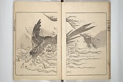 Kanrin Picture Album (Kanrin gafu) 閑林画譜, Okada Kanrin 岡田閑林 (Japanese, 1775–1849), Set of two woodblock printed books; ink and color on paper, Japan
