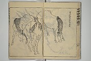 Kan'yōsai Picture Album (Kan'yōsai gafu) 寒葉斎画譜, Kan&#39;yōsai 寒葉斎 (Tatebe Ayatari 建部綾足) (Japanese, 1719–1774), Set of five woodblock printed books; ink on paper, Japan