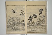 Kan'yōsai Picture Album (Kan'yōsai gafu) 寒葉斎画譜, Kan&#39;yōsai 寒葉斎 (Tatebe Ayatari 建部綾足) (Japanese, 1719–1774), Set of five woodblock printed books; ink on paper, Japan