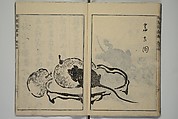Kan'yōsai Picture Album (Kan'yōsai gafu) 寒葉斎画譜, Kan&#39;yōsai 寒葉斎 (Tatebe Ayatari 建部綾足) (Japanese, 1719–1774), Set of five woodblock printed books; ink on paper, Japan