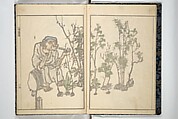 Kihō Picture Album (Kihō gafu) 埼鳳画譜, Kawamura Kihō 河村琦鳳 (Japanese, 1778–1852), Woodblock printed book; ink and color on paper, Japan