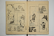 One Hundred Paintings by Kōrin (Kōrin hyakuzu)  光琳百圖, Sakai Hōitsu 酒井抱一 (Japanese, 1761–1828), Set of four woodblock printed books; ink on paper, Japan