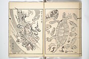 Kyōsai’s Treatise on Painting (Kyōsai gadan) 暁斎画談, Kawanabe Kyōsai 河鍋暁斎 (Japanese, 1831–1889), Set of four woodblock printed books; ink and color on paper, Japan