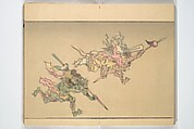 Kyōsai’s Pictures of One Hundred Demons (Kyōsai hyakki gadan) 暁斎百鬼画談, Kawanabe Kyōsai 河鍋暁斎 (Japanese, 1831–1889), Woodblock printed book (orihon, accordion-style); ink and color on paper, Japan