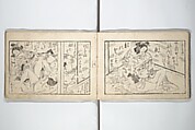 Love Poses in the Narabi Hills (Nure sugata narabi no oka)  濡姿雙の岡, Okumura Masanobu 奥村政信 (Japanese, 1686–1764), Set of three woodblock printed books; ink and color on paper, Japan