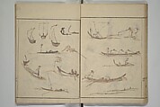 How to Draw Figures Simply (Jinbutsu ryakugashiki) 人物略画式, Kuwagata Keisai 鍬形蕙斎 (Japanese, 1764–1824), Woodblock printed book; ink and color on paper, Japan
