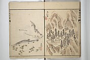 Pictures by Famous Artists (Meika gafu) 名家画譜, Yosa Buson 与謝蕪村 (Japanese, 1716–1783)  , and others, Set of two woodblock printed books; ink and color on paper, Japan