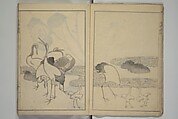 Kōrin's painting style (Kōrin gashiki) 光琳画式, Aikawa Minwa 合川珉和 (Japanese, active 1806–1821), Woodblock printed book; ink and color on paper, Japan