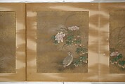 Album of Birds and Flowers and Other Subjects, Attributed to Tosa Mitsunari 土佐光成 (Japanese, 1646–1710), Accordion album; ink and color on silk, Japan
