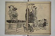 The Nantei Picture Album, Supplementary Volume (Nantei gafu kōhen)  楠亭画譜後篇, Nishimura Nantei 西村 楠亭 (Japanese, 1775–1834), Set of three woodblock printed books; ink on paper and ink and color on paper (vol. "kan"), Japan