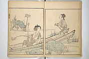 Picture Album by Old Man Maruyama (En'ō gafu)  円翁画譜, After Maruyama Ōkyo 円山応挙 (Japanese, 1733–1795), Set of two woodblock printed books; ink and color on paper, Japan