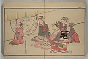 Men’s Stomping Dances (Otoko tōka) 男踏歌, Chōbunsai Eishi 鳥文斎栄之 (Japanese, 1756–1829), Woodblock printed book; ink and color on paper, Japan