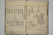 Essentials of Painting (Ehon hitsuyō), Illustrations by Nakaji Sadatoshi (Japanese, active 1716–36), Woodblock-printed book; ink and color on paper, Japan