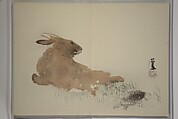 Seihō Album of the Twelve Signs of the Zodiac (Seihō jūnishi jō) 栖鳳画伯筆十二支帖, Takeuchi Seihō 竹内栖鳳 (Japanese, 1864–1942), Woodblock printed book (orihon, accordion-style); ink, color and metallic pigments on paper, Japan