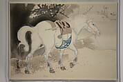 Seihō Album of the Twelve Signs of the Zodiac (Seihō jūnishi jō) 栖鳳画伯筆十二支帖, Takeuchi Seihō 竹内栖鳳 (Japanese, 1864–1942), Woodblock printed book (orihon, accordion-style); ink, color and metallic pigments on paper, Japan