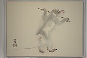 Seihō Album of the Twelve Signs of the Zodiac (Seihō jūnishi jō) 栖鳳画伯筆十二支帖, Takeuchi Seihō 竹内栖鳳 (Japanese, 1864–1942), Woodblock printed book (orihon, accordion-style); ink, color and metallic pigments on paper, Japan