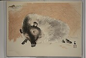 Seihō Album of the Twelve Signs of the Zodiac (Seihō jūnishi jō) 栖鳳画伯筆十二支帖, Takeuchi Seihō 竹内栖鳳 (Japanese, 1864–1942), Woodblock printed book (orihon, accordion-style); ink, color and metallic pigments on paper, Japan