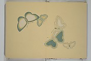 A Thousand Butterflies (Chō senshu) 蝶千種, Kamisaka Sekka 神阪雪佳 (Japanese, 1866–1942), Set of two woodblock printed books (orihon, accordion-style); ink and color on paper, Japan