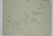 A Thousand Butterflies (Chō senshu)  蝶千種, Kamisaka Sekka 神阪雪佳 (Japanese, 1866–1942), Set of two woodblock printed books (orihon, accordion-style); ink and color on paper, Japan