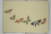 A Thousand Butterflies (Chō senshu)  蝶千種, Kamisaka Sekka 神阪雪佳 (Japanese, 1866–1942), Set of two woodblock printed books (orihon, accordion-style); ink and color on paper, Japan
